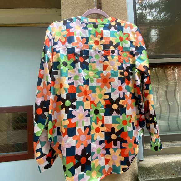 Dusen Dusen double button flower plaid shirt - Picture 4 of 4